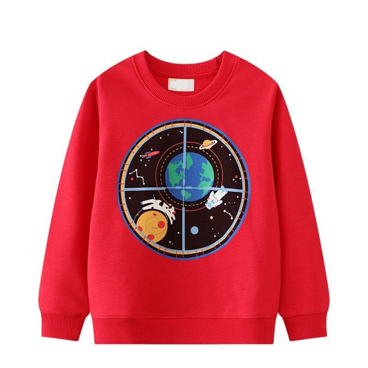 Cotton 100% Sweater Neon Space Design