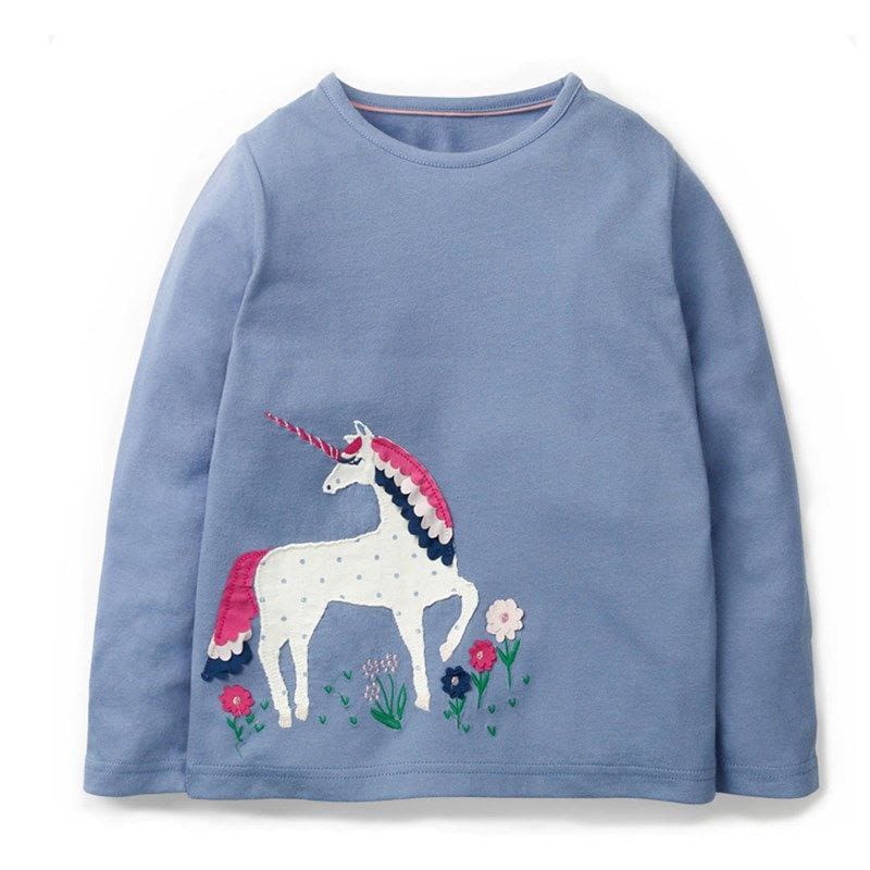 Cotton 100% Sweater Flower Unicorn Design