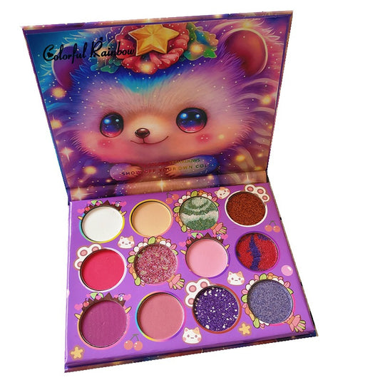 12 Color Glitter Eyeshadow Palette Makeup Long-Lasting