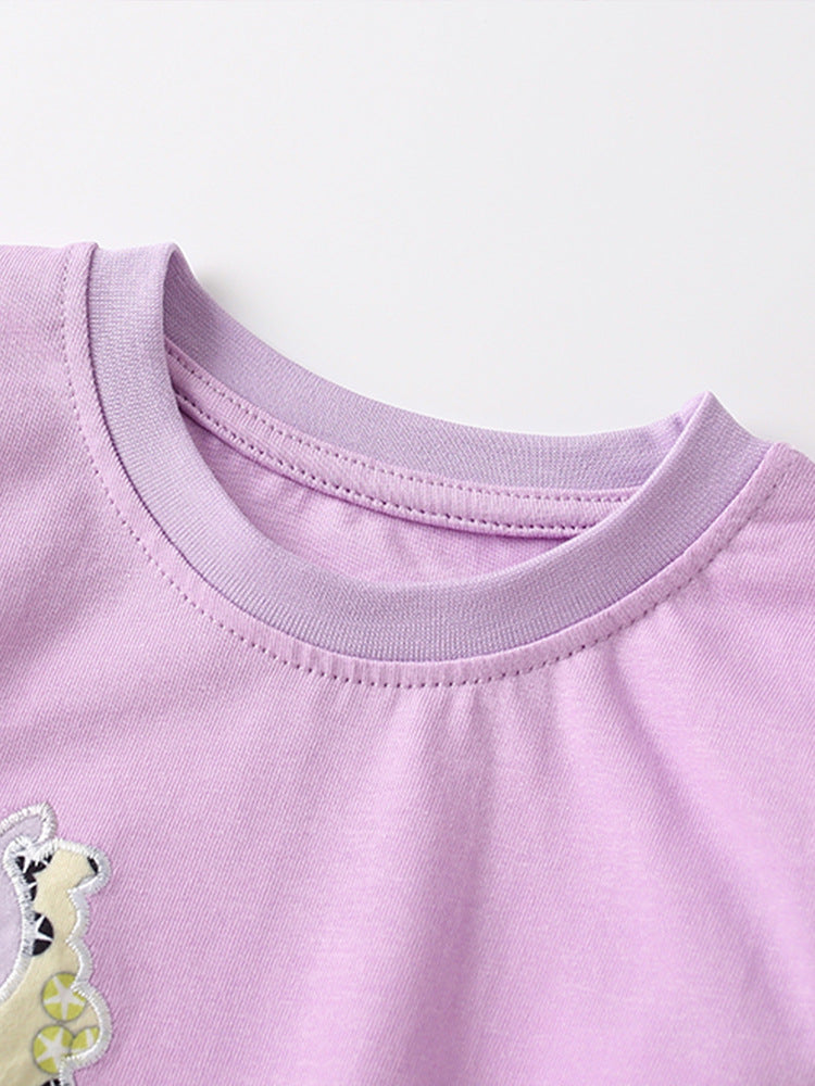 Pijama For Girl Cotton 100% Purple Unicorn Size 1-8y