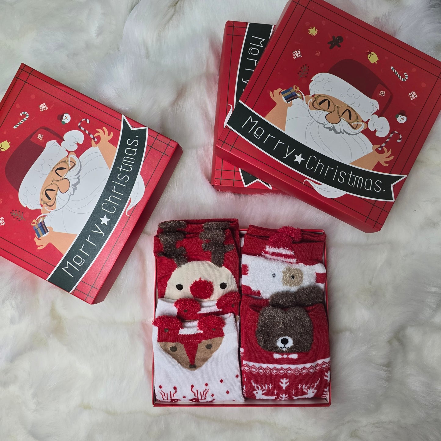 Christmas Gift Pack 4pcs Socks 35-39