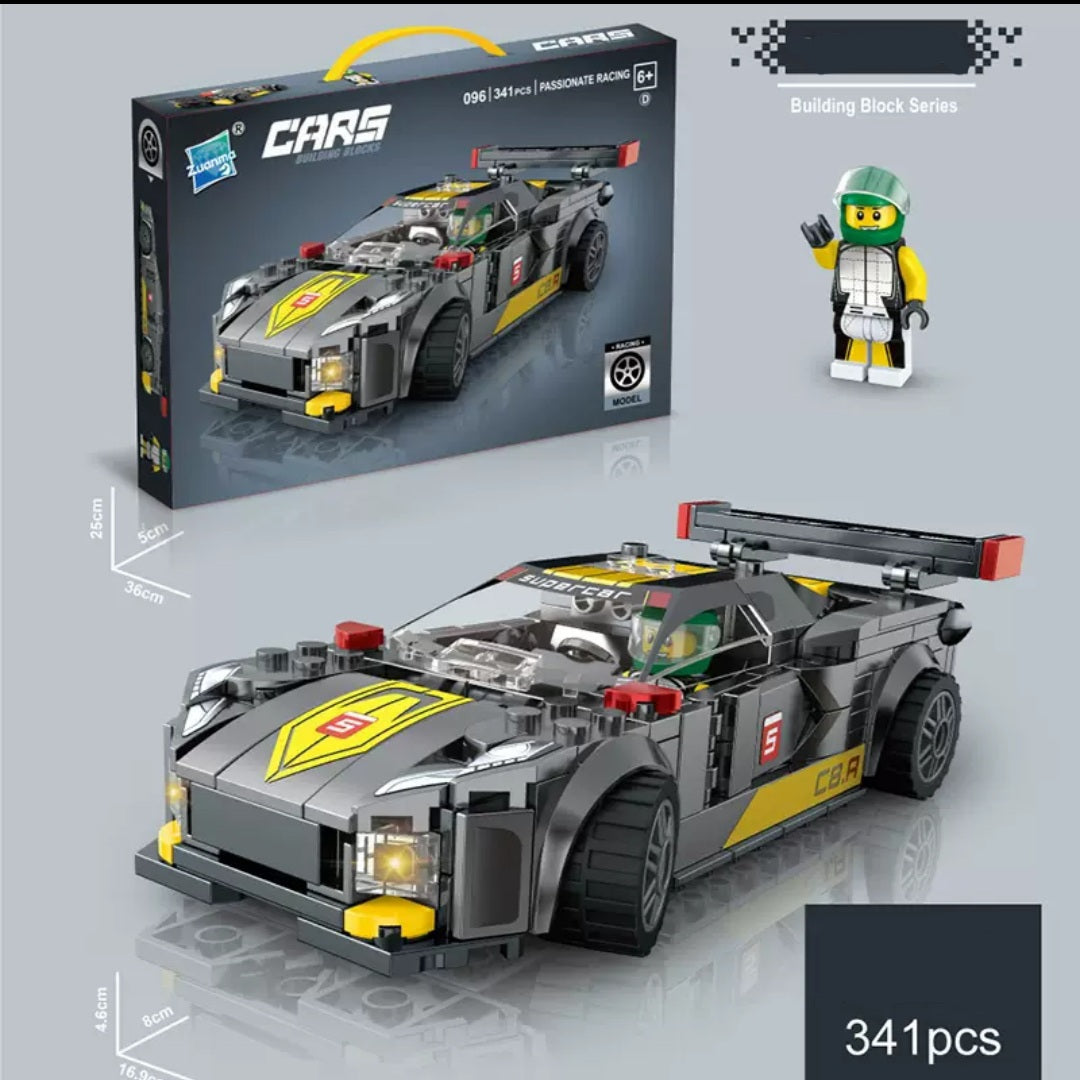 Racing Car Series Building Block for Children Fast Sports Car Art Model Set