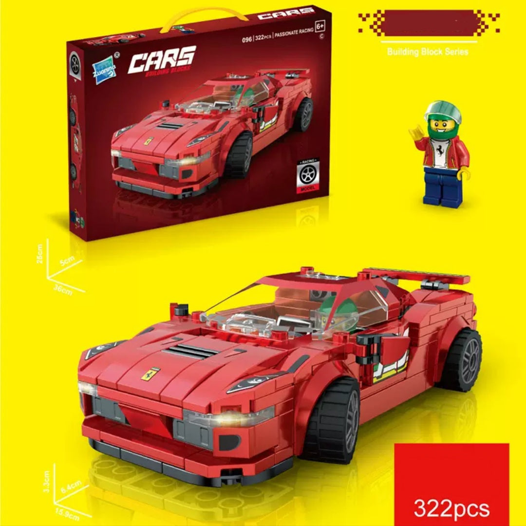 Racing Car Series Building Block for Children Fast Sports Car Art Model Set