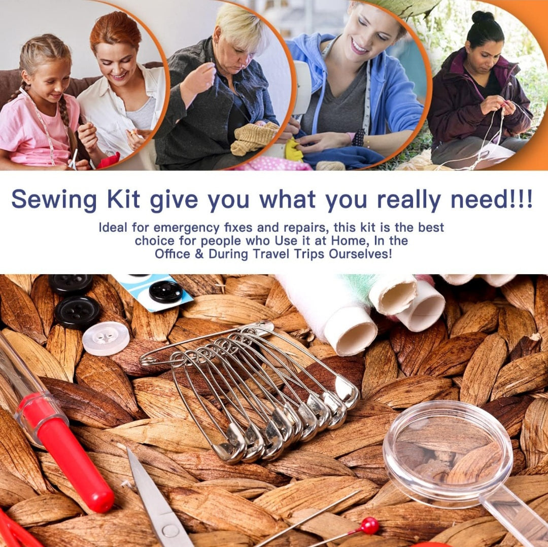 Portable Sewing Kit with All Essential Supplies for Home, Travel, and Emergency Use - Compact and Smart Design for All Ages