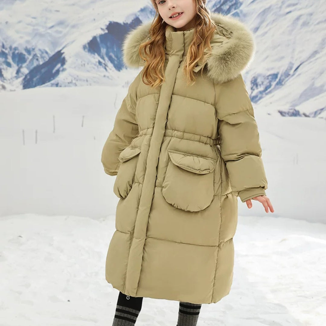 Long Length Warm Winter Jacket for Kids, School,Snow ,Rain