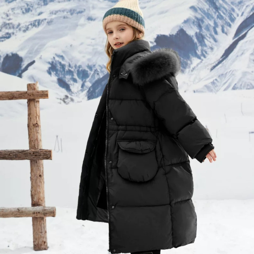 Long Length Warm Winter Jacket for Kids, School,Snow ,Rain