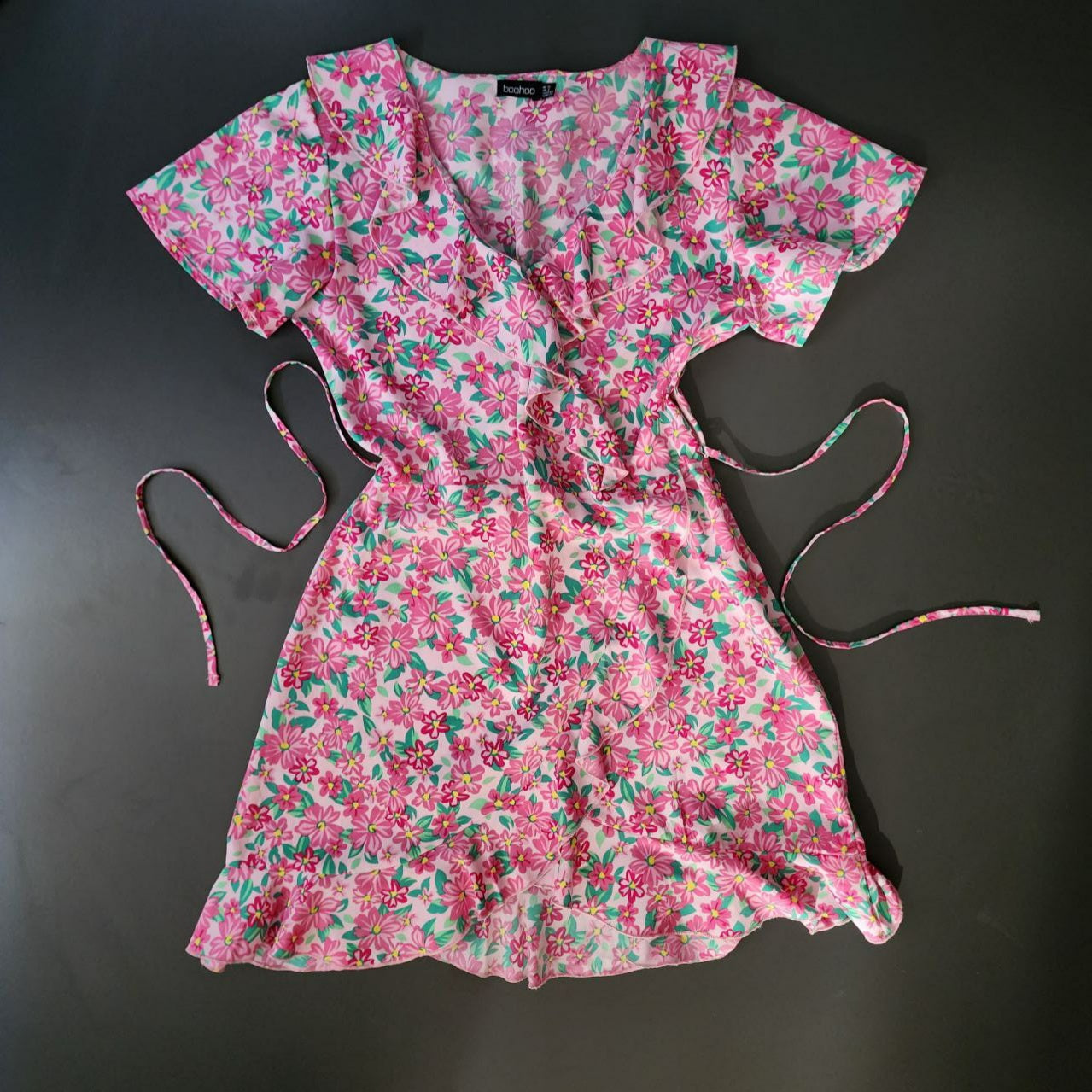 Floral Shirt Dress For Women Brand Boohoo Size M