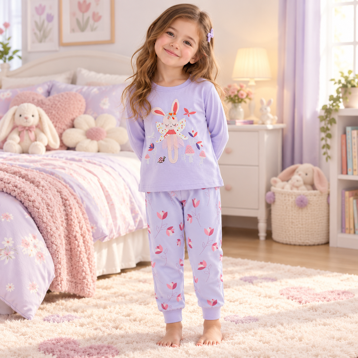 Kids’ Cotton Butterfly Pajama Set | 4–5Y