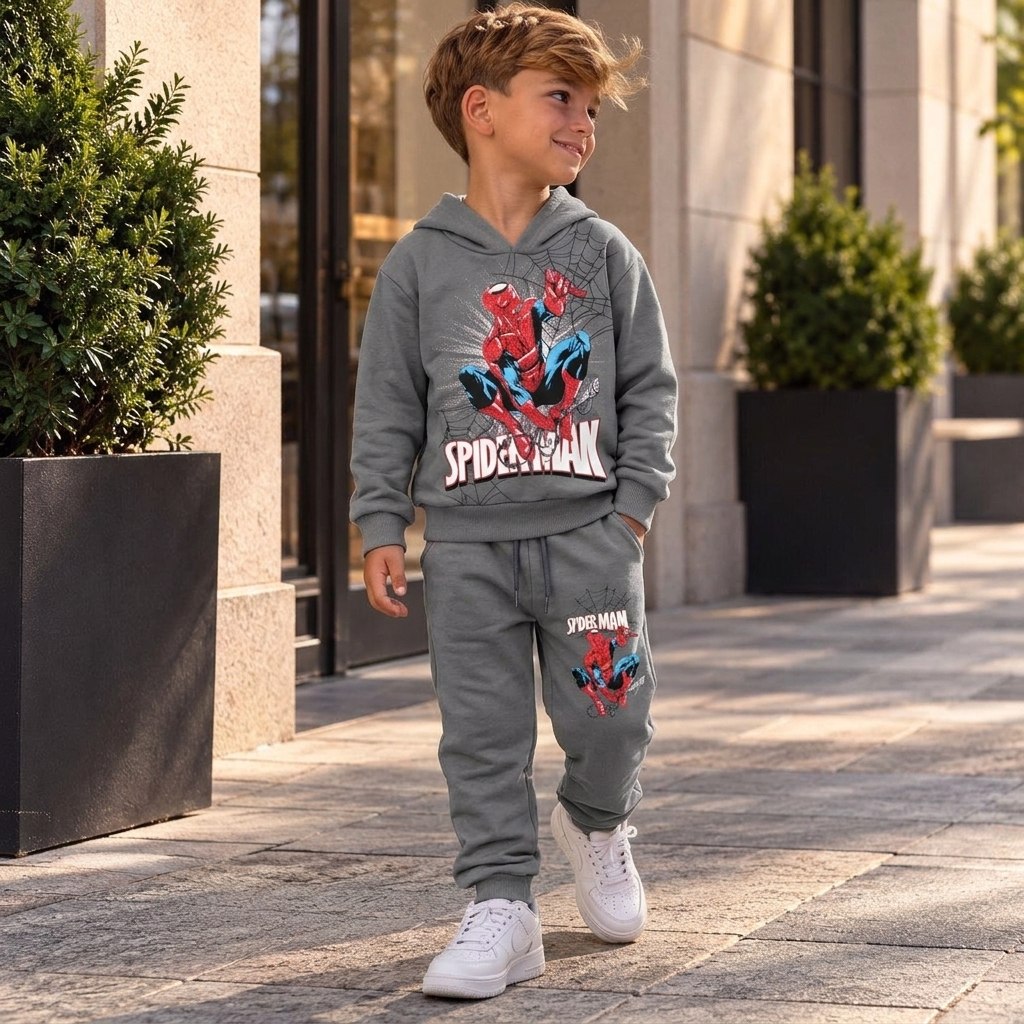 Kids’ Spider-Man Warm Fleece Outfit Set / 5–10Y