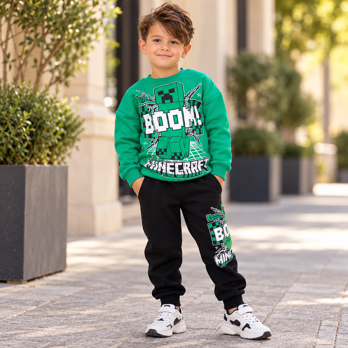 Kids’ Minecraft Fleece Outfit / 3–4Y