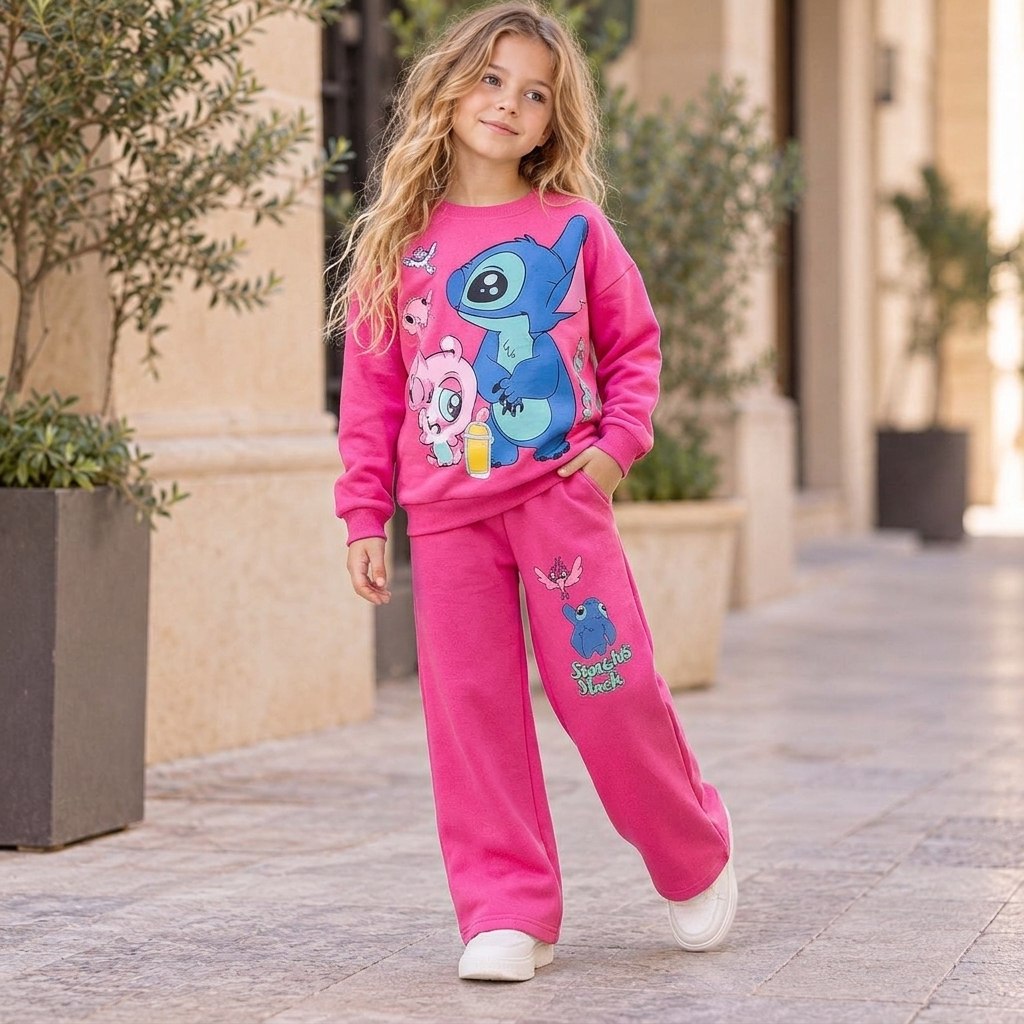 Kids’ Stitch Warm Fleece Outfit Set / 4–6Y