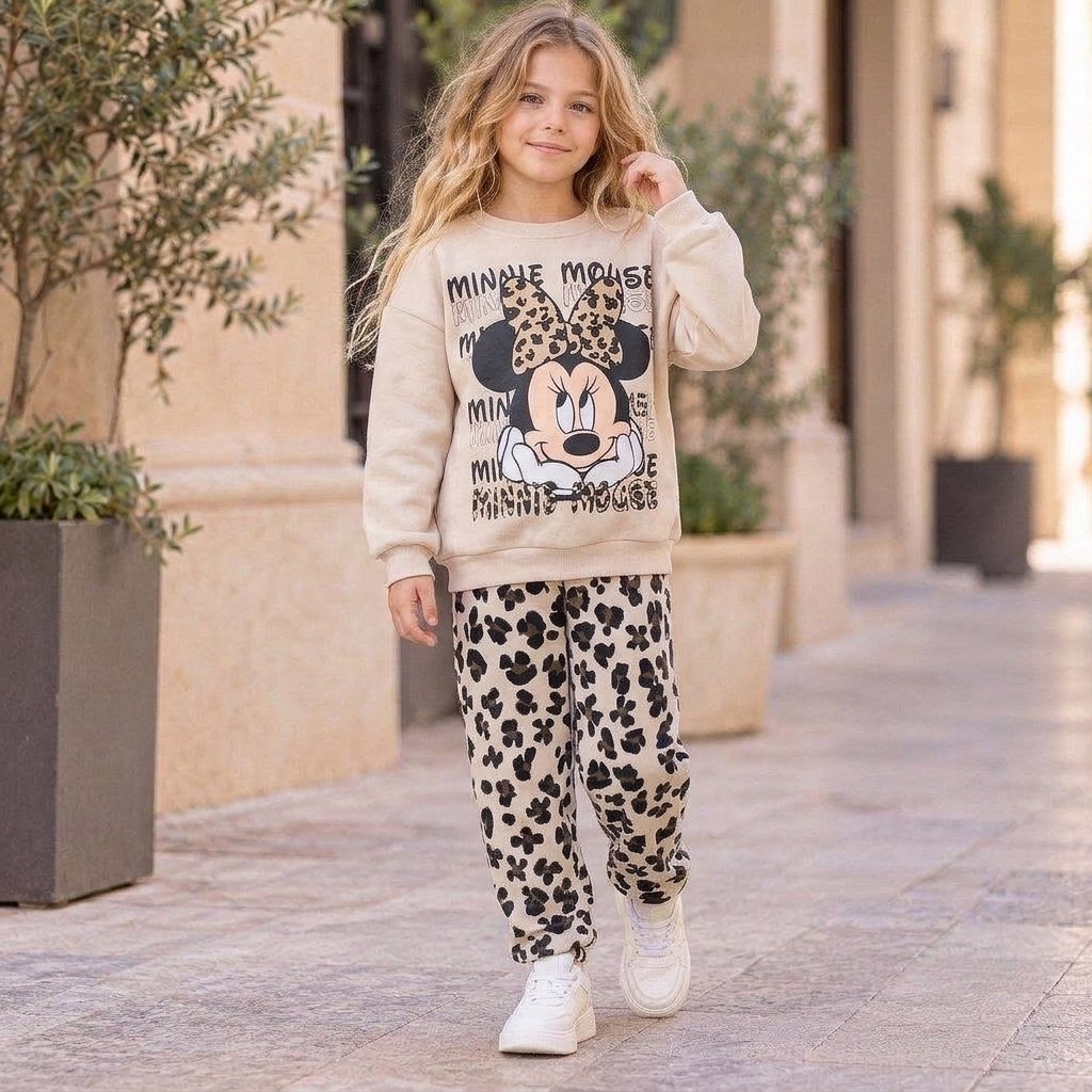 Girls’ Warm Fleece Minnie Mouse Outfit / 3–10Y