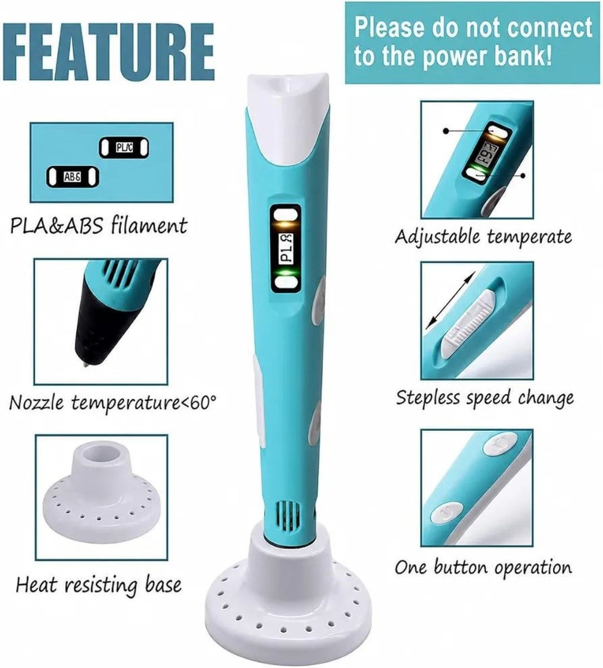 3D PEN-2 features with adjustable temperature and speed