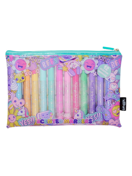 Smiggle Unicorn Scented 12pcs Markers Set