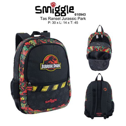 Smiggle Backpack Jurassic Park Design 42cm