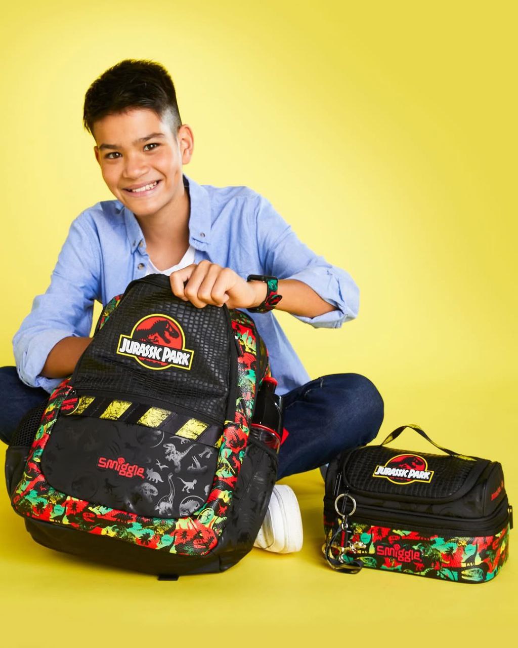 Smiggle Backpack Jurassic Park Design 42cm