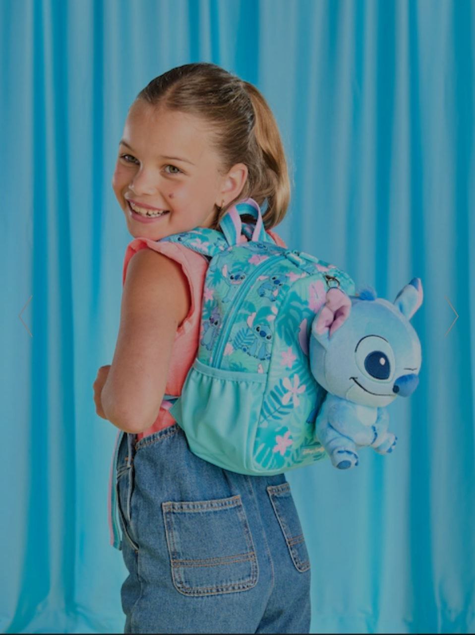 Smiggle Small Backpack Stitch Design 26cm