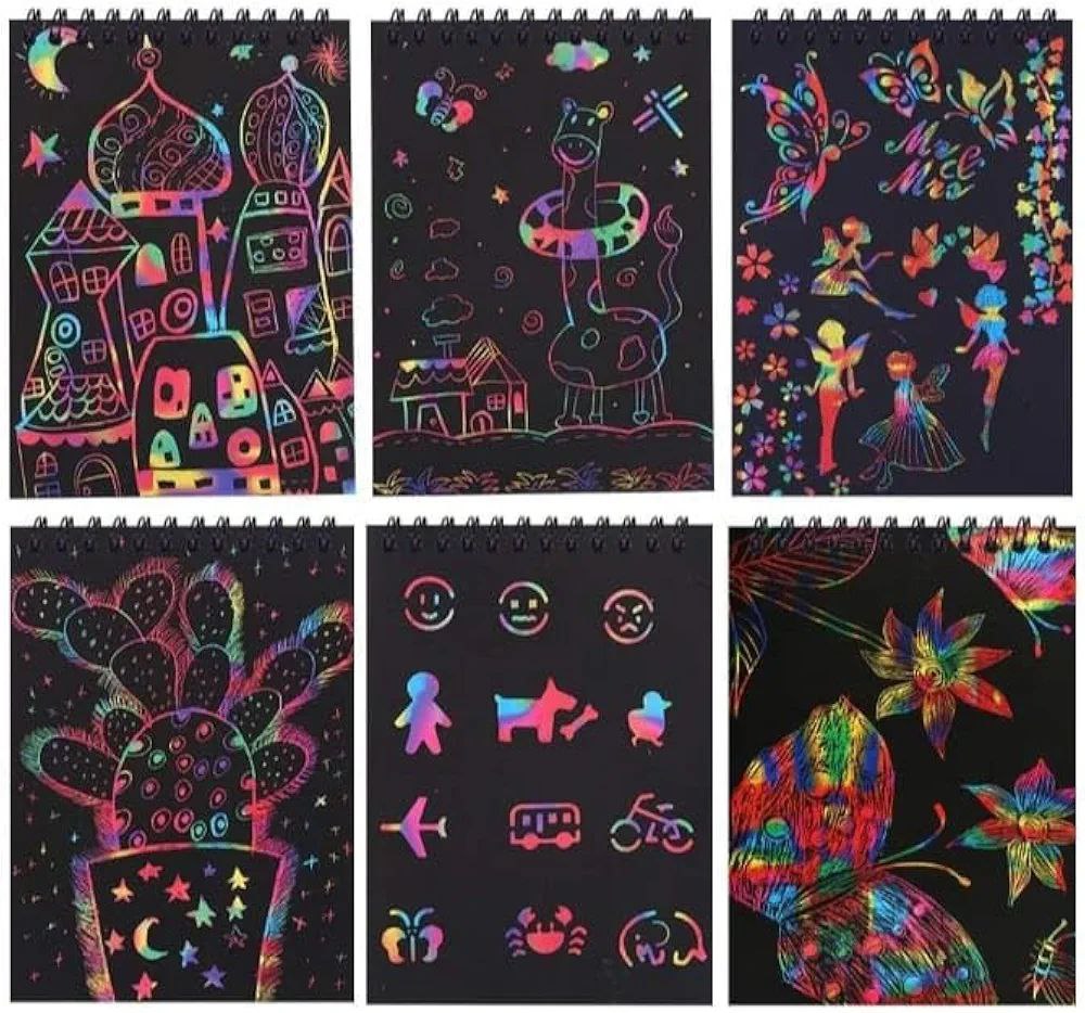 Colorful Scratch Note With Stick  For Kids