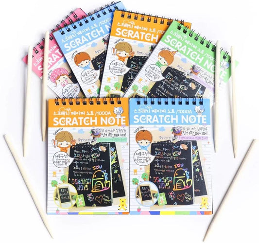 Colorful Scratch Note With Stick  For Kids