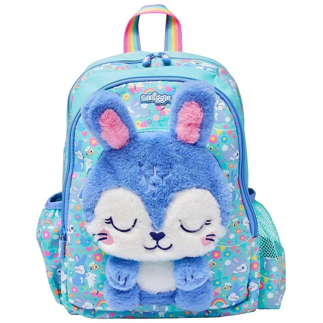 Smiggle Small Backpack Blue Rabbit Design 38cm KG1-KG3