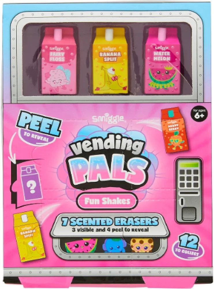 Smiggle Scented Erasers Pack Of 7 Fun Shakes Design