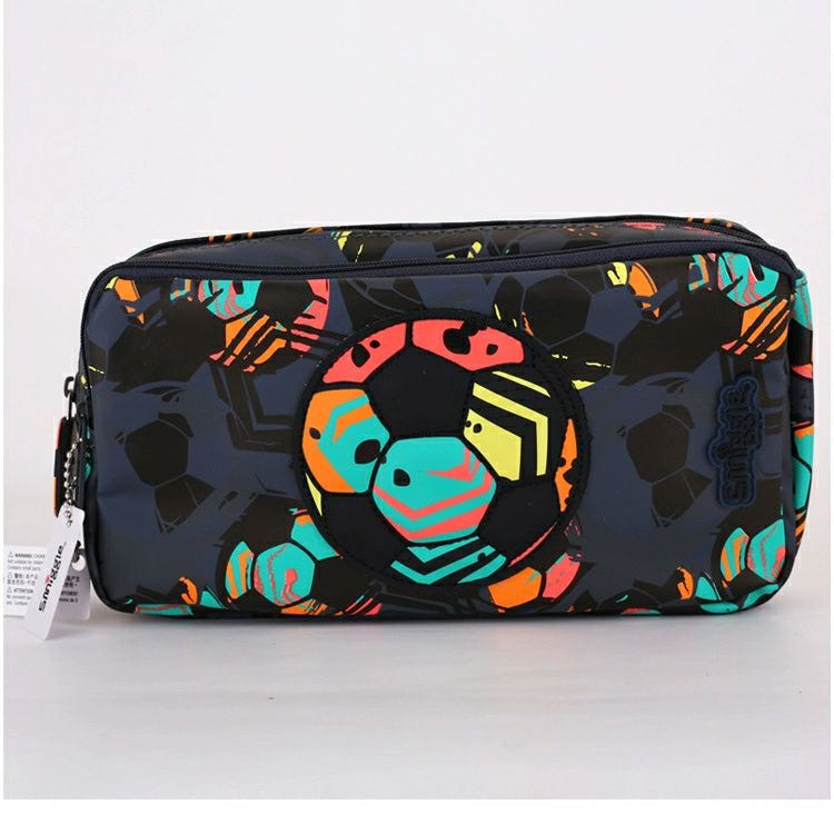 Smiggle Pencil Case Colored Football Design