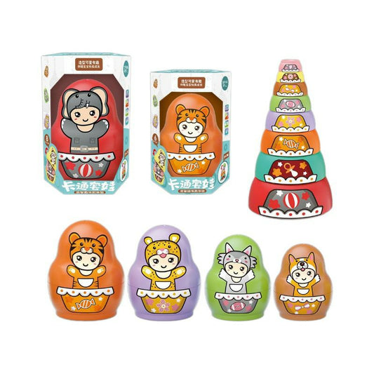 Cartoon Doll Stacking Six layers Animals Toy For Kids