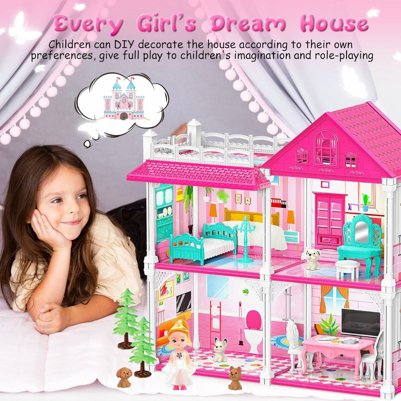 Fashion Villa Dollhouse Toy For Kids