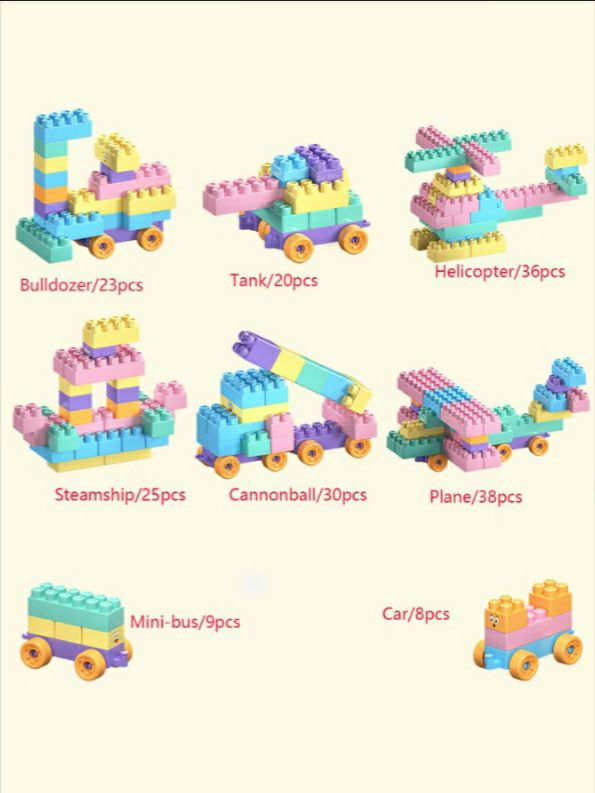 Building Block Table Funny & Educational 268 Pcs