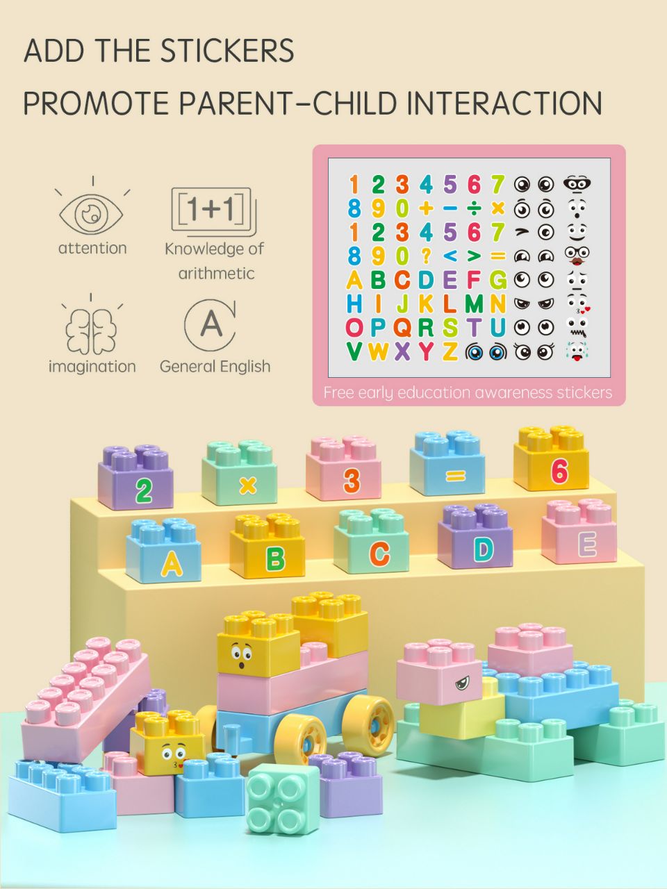 Building Block Table Funny & Educational 268 Pcs