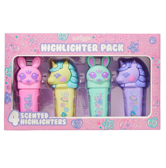 Highlighter Pack Of 4 Unicorn Rabbit Design