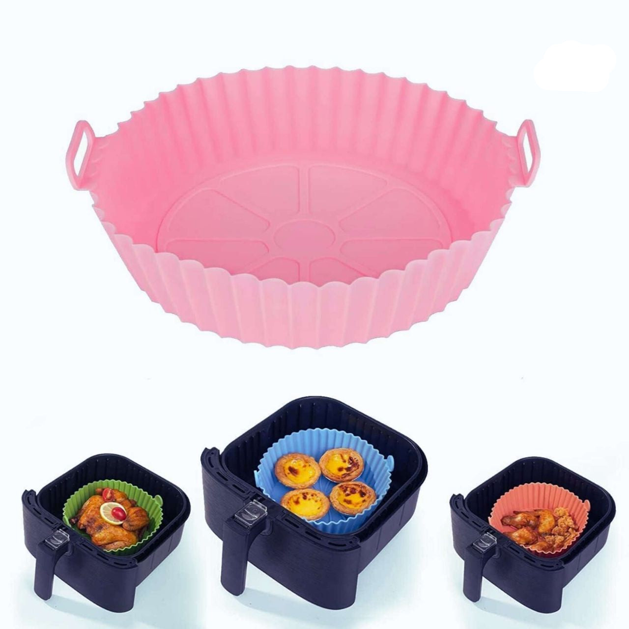 Air Fryer Round Silicone Pot 3 Colors Available