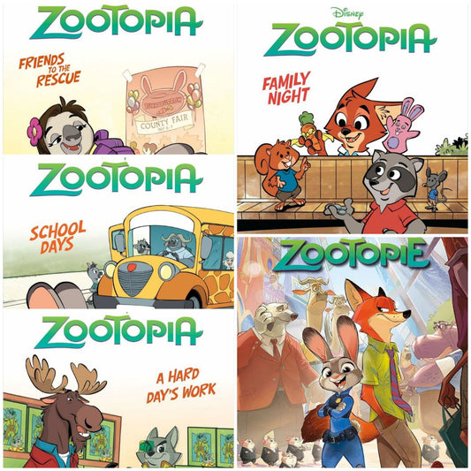 Disney ZooTopia 5 Books Set