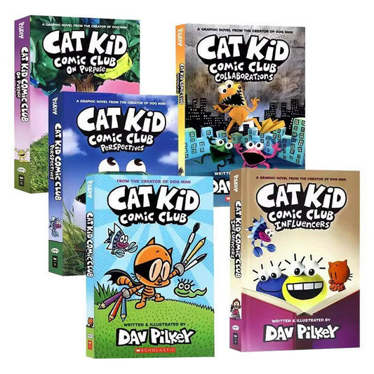 Cat Kid Comic Club 5 Books Set Hard Cover