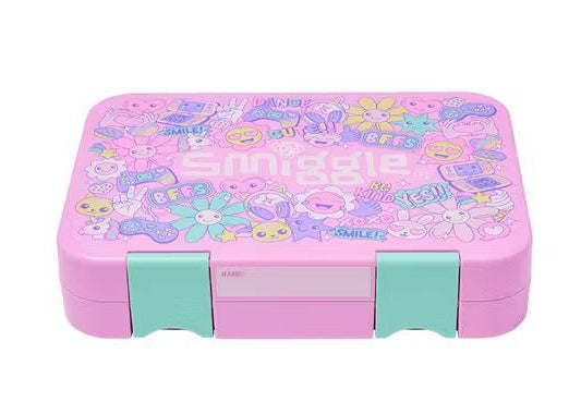 Smiggle Lunch Box Bento Flower Design 21x15x4.5