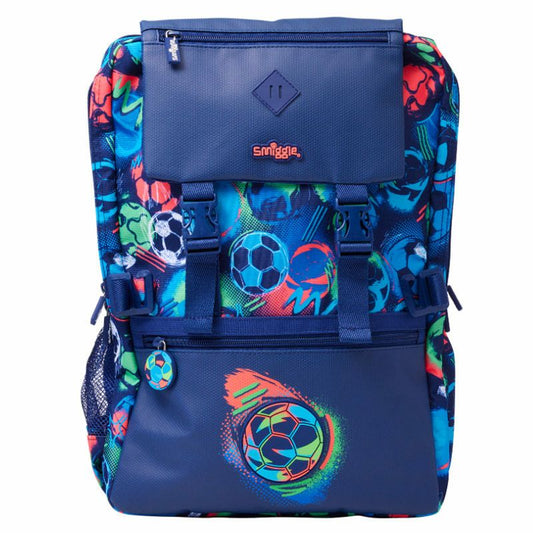 Smiggle Backpack Blue Football | (Gr1-Gr6) | 45cm