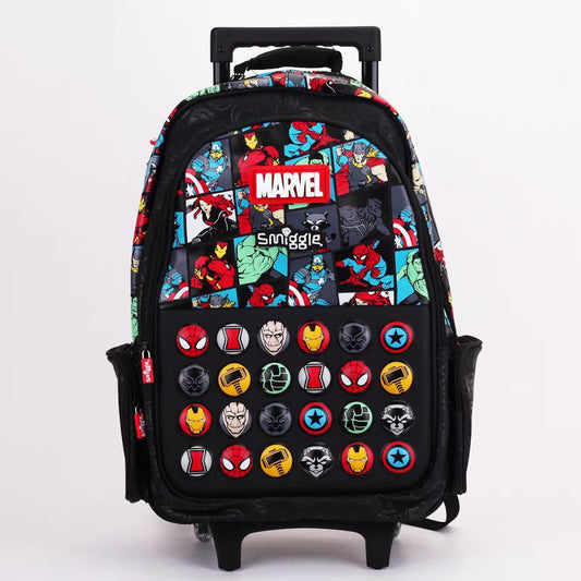 Smiggle Backpack With Wheels Marvel Super Heroes Design