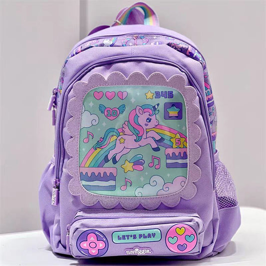 Smiggle Small Backpack unicorn Rainbow Design 38cm KG1-KG3