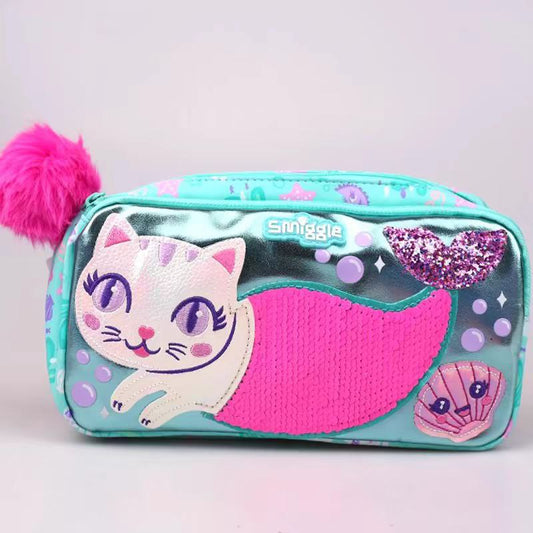 Smiggle Pencil Case Cat Mermaid Design