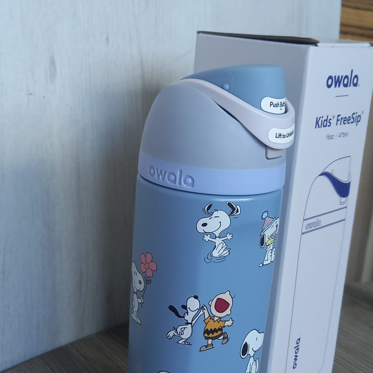 Blue Snoopy 480ml water bottle product detail photo
