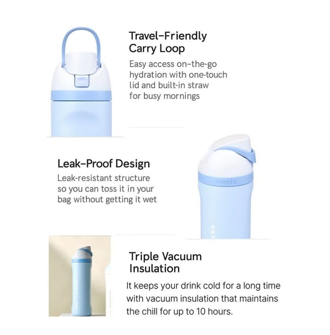 Owala Stainless Steel FreeSip Leak-proof | Starbucks Blue | 24oz | 710ml