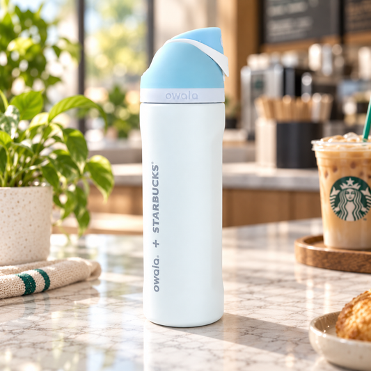 Owala Stainless Steel FreeSip Leak-proof | Starbucks White | 24oz | 710ml
