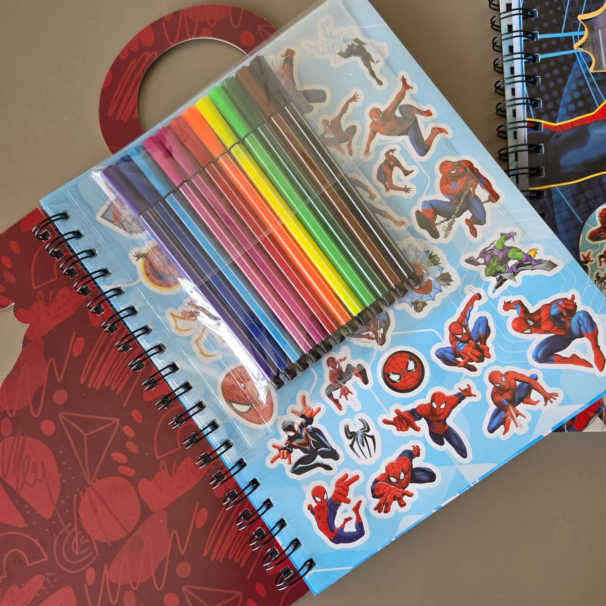 Spider-Man Colouring Book Set with Markers & Stickers | A4 | 3+