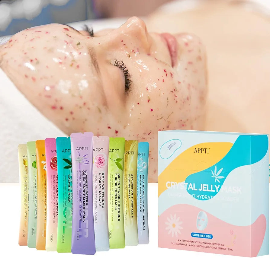 Jelly Mask Powder, Moisturizing Facial Mask 18 pcs mixed