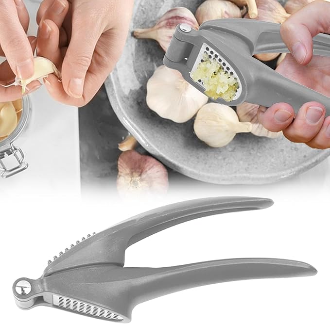 Garlic Mincer Tool Manual Crusher Squeezer White