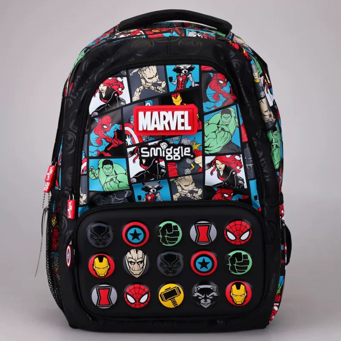 Smiggle Backpack School Bags High Quality For Boys With Marvel Design 43cm