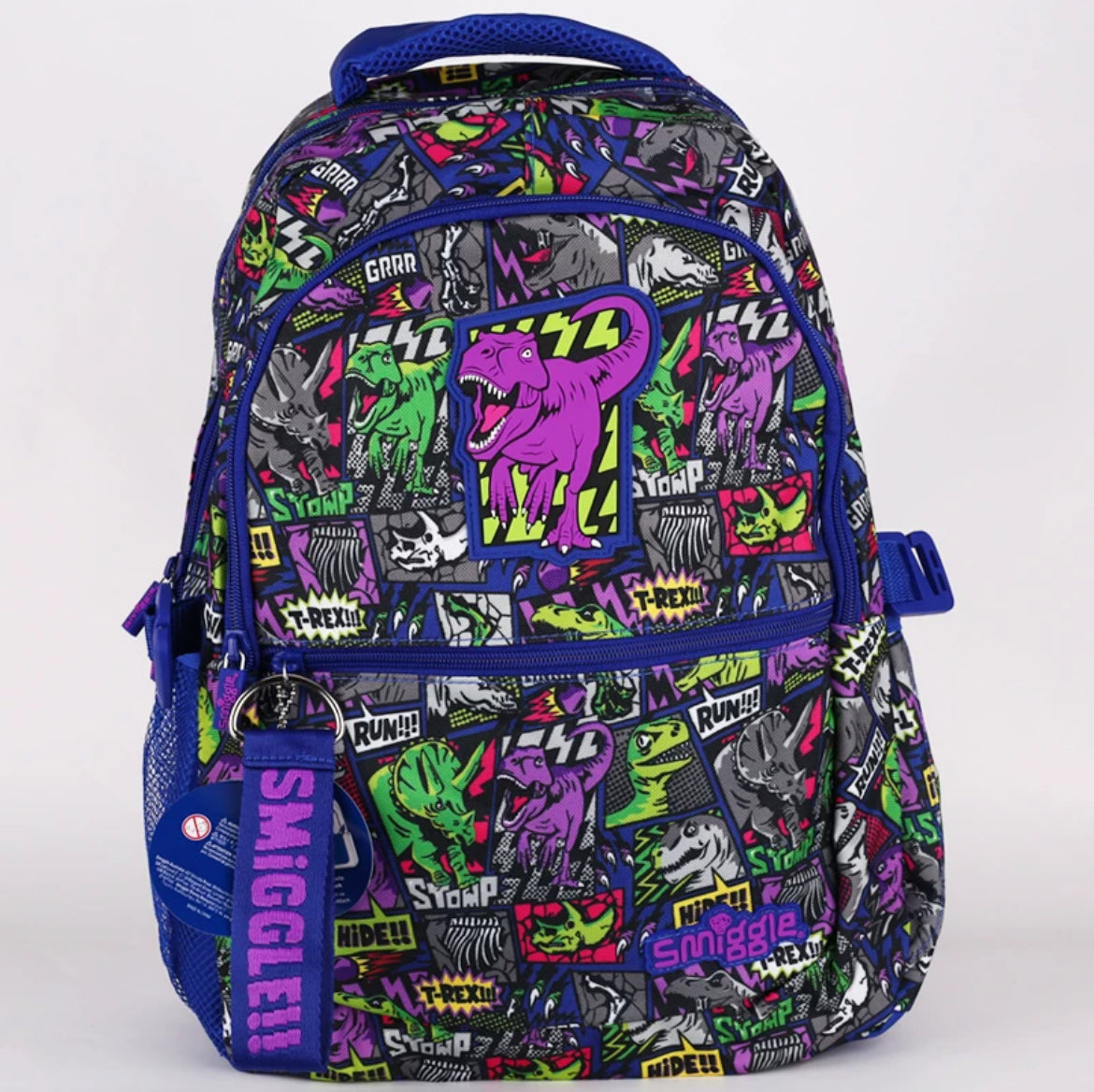 Smiggle Wonder Backpack School Bags High Quality For Boys With Dinosaur Design 43cm