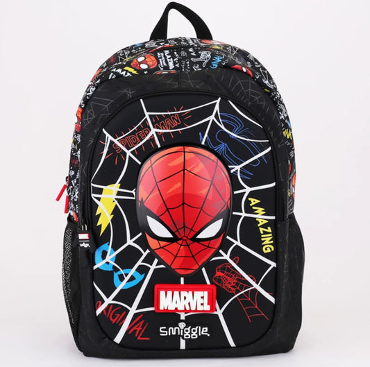 Smiggle Wonder World Classic Lite Backpack School Bags High Quality For Boys With Spider Man 43cm