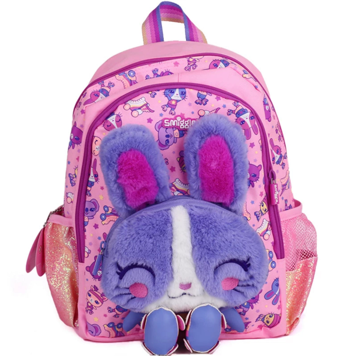 Smiggle Backpack With Purple Rabbit Shaped Backpack 38cm KG