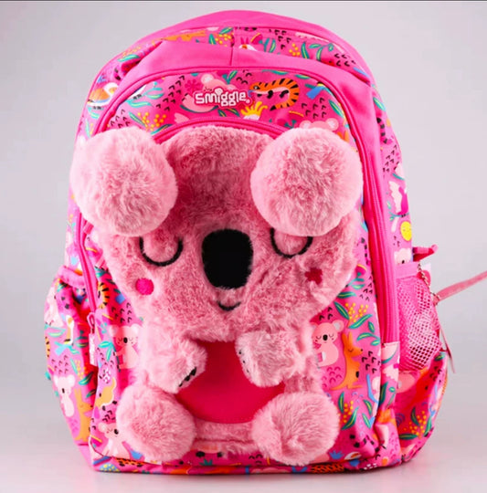 Smiggle original school bag cute purple koala plush girl bag 38cm